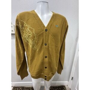 Vintage Hollister Sportswear Men's‎ Cardigan Long Sleeve Yellow  Size Large